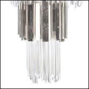 Chandelier with crystal glass and gold plated polished brass pendants 164-Ambassador