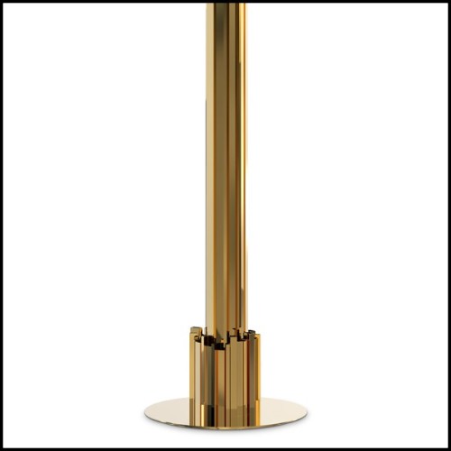 Floor lamp with crystal glass and gold plated polished brass pendants 164-Ambassador