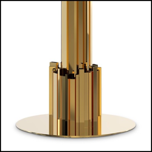 Lampadaire avec pendentifs en verre cristal et laiton poli plaqué Gold 164-Ambassador