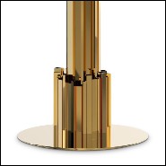 Floor lamp with crystal glass and gold plated polished brass pendants 164-Ambassador