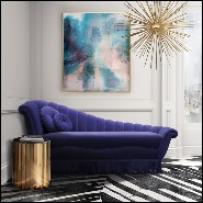 Table d'appoint avec structure en laiton plaqué Gold et dessus en marbre noir 164-Partenon