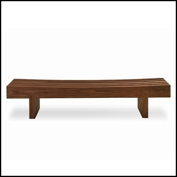 Bench with structure in solid walnut wood 154-Nipokawa