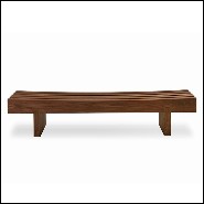 Bench with structure in solid walnut wood 154-Nipokawa