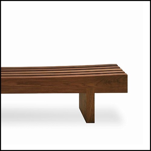 Bench with structure in solid walnut wood 154-Nipokawa