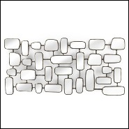 Mirror with structure in bronze finish and 30 small mirror panels linked together 119-Linked Panels