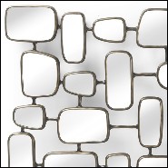 Mirror with structure in bronze finish and 30 small mirror panels linked together 119-Linked Panels