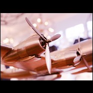 Maquette d'avion fabriquée à la main avec cadre en bois léger en feuille d'aluminium et rivets en métal gravé 113-Lockheed L1049