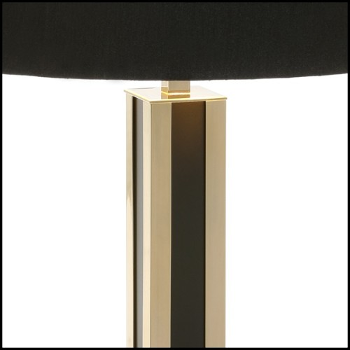 Lampe de table avec structure en laiton massif finitions Gold et Black 165-Rollins