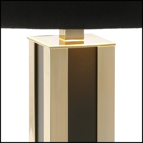 Table lamp in solid polished brass with gold brass and black brass finish 165-Rollins