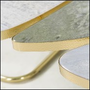 Table basse avec base en laiton poli avec trois plateaux 166-Scales