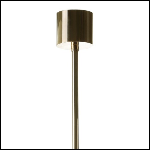 Suspension with structure in polished brass and lamp shades in gold finish inside and black lacquered outside165-Eroll