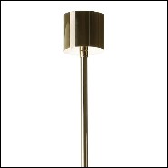 Suspension with structure in polished brass and lamp shades in gold finish inside and black lacquered outside165-Eroll