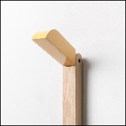 Coat Rack in polished and matt varnished solid oak 112-Tucano