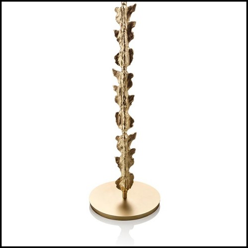 Lampadaire avec structure en laiton plaqué Gold mat 165-Marlena