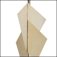Lampe de table avec structure en laiton plaqué Gold mat sur base en granit noir 165-Peter