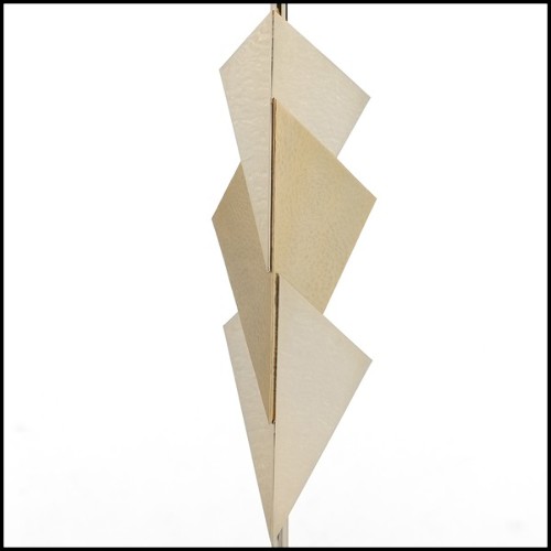 Table lamp with structure in mat gold plated brass on granite black base 165-Peter