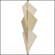 Lampe de table avec structure en laiton plaqué Gold mat sur base en granit noir 165-Peter