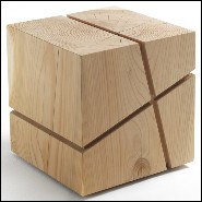 Stool made in a block of natural cedar trunk 154-Concepta Cedar