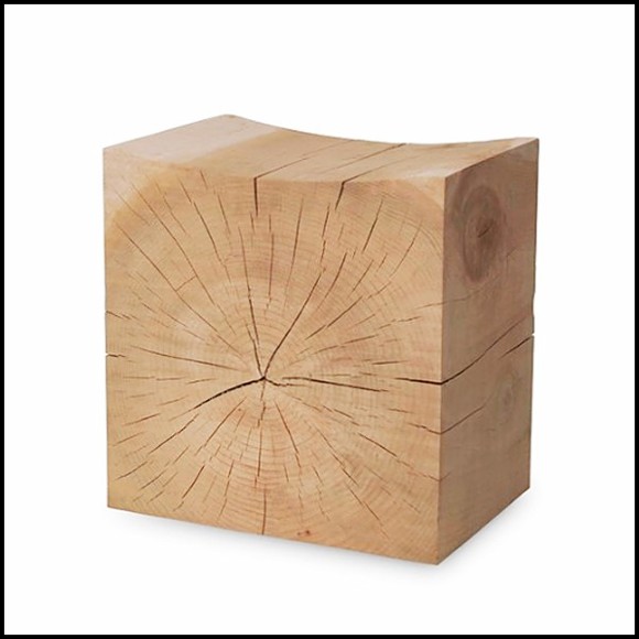 Tabouret fabriqué à partir d'un tronc de cèdre naturel 154-Curvy Cedar
