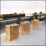 Tabouret fabriqué à partir d'un tronc de cèdre naturel 154-Curvy Cedar