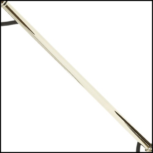 Lampe de table avec structure en laiton poli et finition dorée à l'intérieur de l'abat-jour 165-Erroll