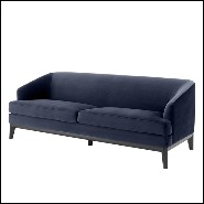 Canapé recouvert de tissu velours Savona sea green ou Savona midnight blue 24-Montag