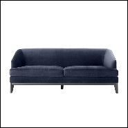 Sofa upholstered with Savona sea green or Savona midnight blue velvet 24-Montag