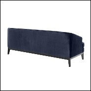 Sofa upholstered with Savona sea green or Savona midnight blue velvet 24-Montag