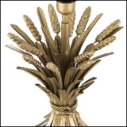 Table lamp with structure in antique gold finish and black granite base 24-Wheat Sheaf