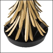 Lampe de table avec structure finition antique Gold et base en granite noir 24-Wheat Sheaf