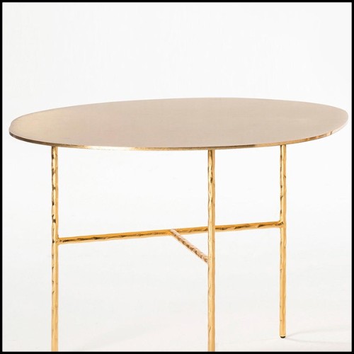 Coffee table with all structure in wrought iron in gold or nickel finish 107-Quadruple Round