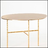 Coffee table with all structure in wrought iron in gold or nickel finish 107-Quadruple Round