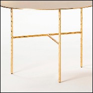 Coffee table with all structure in wrought iron in gold or nickel finish 107-Quadruple Round