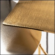 Coffee table with all structure in wrought iron in gold or nickel finish 107-Quadruple Square