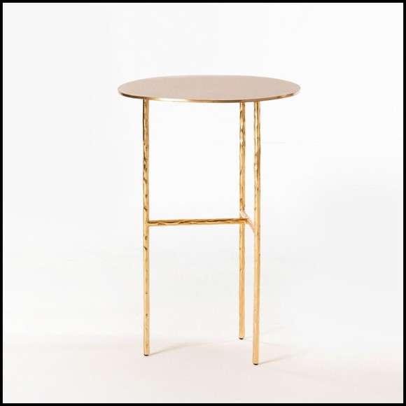 Side table with all structure in wrought iron in gold or nickel finish 107-Quadruple