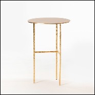 Side table with all structure in wrought iron in gold or nickel finish 107-Quadruple