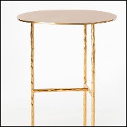 Table d'appoint avec toute la structure en fer forgé et finitions Gold ou Nickel 107-Quadruple