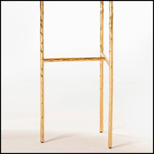 Table d'appoint avec toute la structure en fer forgé et finitions Gold ou Nickel 107-Quadruple