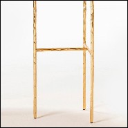 Table d'appoint avec toute la structure en fer forgé et finitions Gold ou Nickel 107-Quadruple