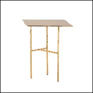 Side table with all structure in wrought iron in gold or nickel finish 107-Quadruple