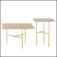 Table d'appoint avec toute la structure en fer forgé et finitions Gold ou Nickel 107-Quadruple