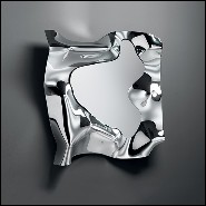 Miroir en verre miroir fondu à haute température avec cadre en métal peint vernis et dos argenté 146-Kinky Square