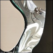 Miroir en verre miroir fondu à haute température avec cadre en métal peint vernis et dos argenté 146-Kinky Square