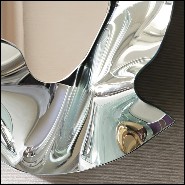 Miroir en verre miroir fondu à haute température avec cadre en métal peint vernis et dos argenté 146-Kinky Square