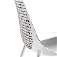 Chair in polished chromed aluminium with chromed pointed nails at back 107-Rock'n Roll