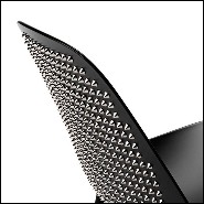 Chair in polished chromed aluminium with chromed pointed nails at back 107-Rock'n Roll