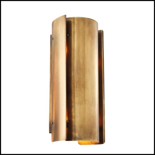 Wall Lamp with structure in steel with vintage brass finish or nickel finish 24-Vertige