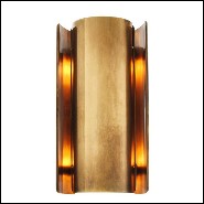Wall Lamp with structure in steel with vintage brass finish or nickel finish 24-Vertige