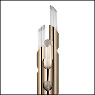 Lampadaire avec structure en laiton massif plaqué Gold et avec tubes en verre cristal 164-Arizona