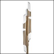 Lampadaire avec structure en laiton massif plaqué Gold et avec tubes en verre cristal 164-Arizona